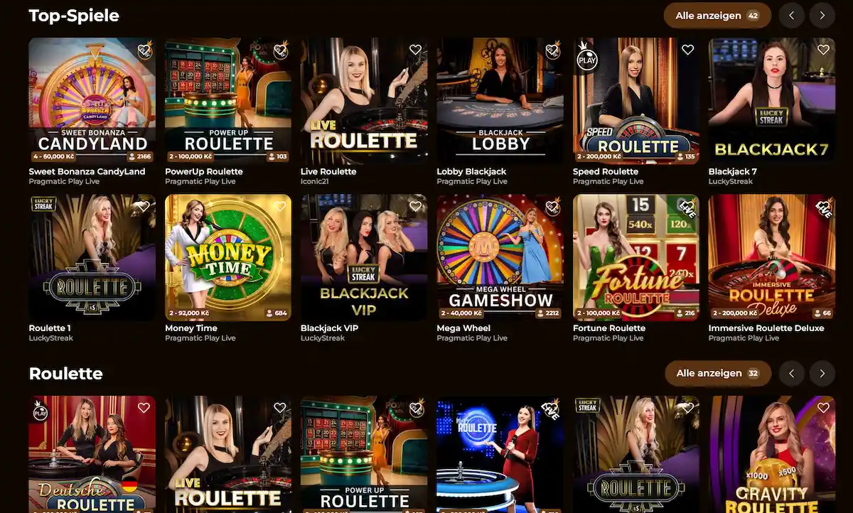 Rolldorado Live Casino – Evolution Gaming Tische mit deutschen Dealern